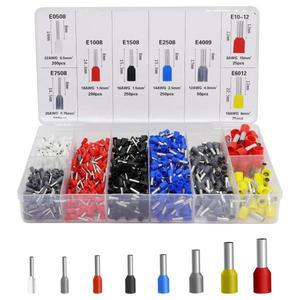 1200PCS 와이어 페룰 터미널 키트 커넥터 전기 산업 등용 호환 절연 코드 핀 엔드