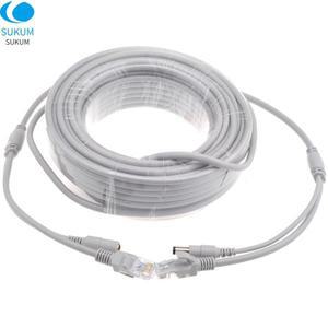 5M/10M/15M/20M/30M 옵션 2.1mm/5.5mm 잭 RJ45 + IP 카메라 NVR 시스템용 호환 DC 전원 확장 이더넷 CCTV