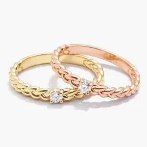 바이미 14k 체인 블링큐 반지