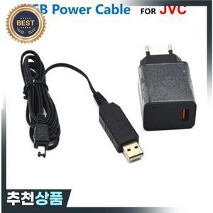 어댑터 충전기 + QC3.0 USB 전원 케이블 JVC 캠코더 AP-V14 V15 V16 V18 AP-V19E AP-V19U AP-V20 V20E GR-D