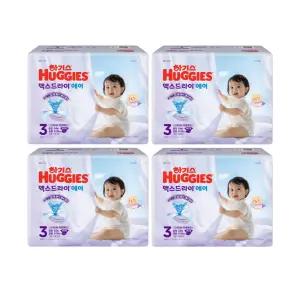 하기스 2026 맥스드라이 에어 밴드형 공용 3단계 64매x4팩