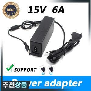 POE 스위치 네트워크 IP CCTV용 전원 어댑터 충전기 AC 100-240V to DC 15V 6A 90W DC5.5 x 2.1mm