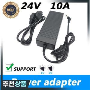 전원 공급 장치 어댑터 DC 24V 10A  AC 100V-240V 240W 변환기 DC24V 5.52.5mm EU US AU 플러그