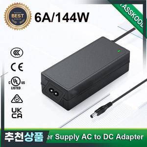 24V 6A 전원 어댑터 컨버터 100-240V AC-DC 24볼트 144W LED 스트립 조명 CCTV 카메라 LCD 모니터 마사지