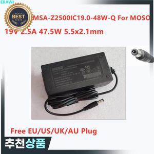 전원 공급 장치 충전기용 AC 스위칭 어댑터  MOSO MSA-Z2500IC19.0-48W-Q 19V 2.5A 47.5W 5.5x2.1mm
