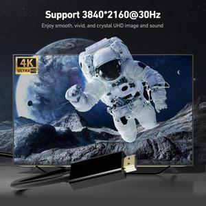 4K 단방향 DisplayPort-HDMI 호환 케이블 데스크탑 노트북 호스트-타겟 모니터 HDTV 프로젝터용 호환 1.8M