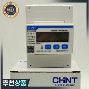 CHINT DTSU666 50HZ 400imp/kwh 3220/380V 0.25-0.580A/580A 삼상 사선 전자식 전력량계 가이드 레일 타입