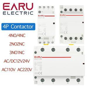 4P 16-100A AC/DC 24V 220V 50/60Hz Din 레일 가정용 AC 모듈 형 접촉기 스위치 컨트롤러 4NO 4NC 2NO 2NC