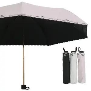 [오키즈]기라로쉬 3단 수동우양산-더블라인꽃암막 60252 (S0260)