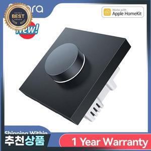 아카라 스마트 디머 스위치 H1 지그비 3.0 중성선 제로 라인 회색 회전식 리모컨 전구 커튼 앱 홈킷 연동