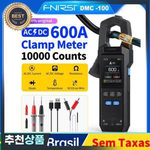 FNIRSI DMC-100 DC AC 전류  전압 클램프 미터 USB 충전기  10000 카운트 600A 측정 테스터 NCV - E