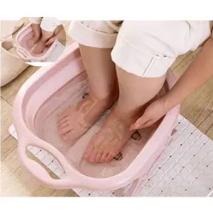 지친 하루에 마무리를 위한 접이식 지압 족욕기