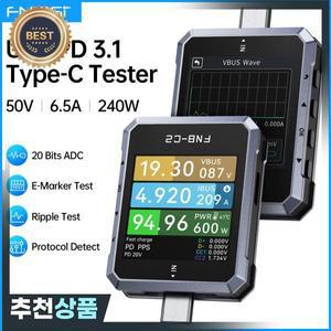 FNIRSI FNB-C2 타입-C 고속 충전 테스터 PD3.1 240W 최대 출력 디지털 전류계 전압계 충전기 보조배터리 휴