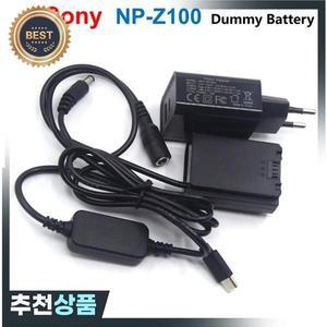 NP-FZ100 더미 배터리 USB C타입 전원 케이블 PD 충전기 소니 호환 알파 A9 A6600 A7RM3 A7RIII a7 iii A7M