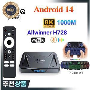 X96q 프로 플러스 스마트 안드로이드 14 TV 박스 올위너 H728 옥타코어 2.4G 5G 와이파이 1000m 랜 2G 16G