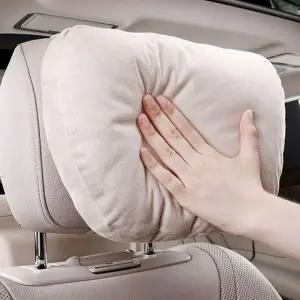 [하프클럽/]스웨이드 차량용 헤드레스트 차량용목베개 쿠션