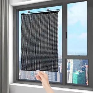 [하프클럽/]햇빛가리개 차량용 창문 커튼 롤형 빨판식