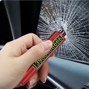 [하프클럽/]차량용 차량주차번호판 비상탈출 망치 겸용 3in1