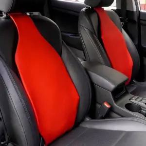 [하프클럽/]자동차 허리쿠션 등받이 자동차용품 레드 C100