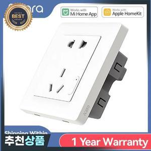 Aqara 스마트 벽 소켓 플러그 타임 스위치 지그비 게이트웨이 허브 리모컨 기능 안전 문짝 Mi Home Homekit