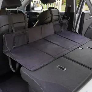 [하프클럽/]뒷좌석 매트 차박 자동차수납용품 캠핑 블랙