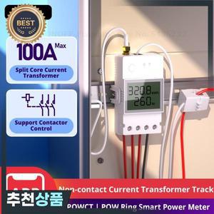 SONOFF POWCT 스마트 전원 계량기 분할 CT 센서 ESP32Chip 에너지 모니터 알렉사 구글 IFTTT 통한 라이프