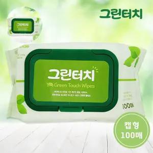 그린터치 물티슈 캡형(30개)한박스 100매