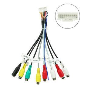 범용 호환 20 핀 RCA 케이블 어댑터 안드로이드 호환 용 호환 배선 커넥터 자동차 차량용 호환 라디오 출력