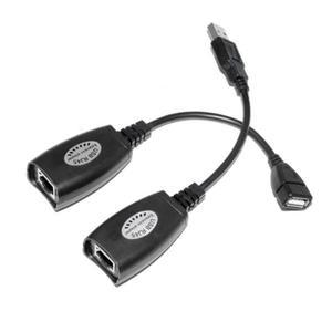 1쌍 USB to RJ45 LAN 이더넷 연장 케이블 어댑터 Cat5E/6 코드 컴퓨터 호환 액세서리를 통한 50M 거리 확장