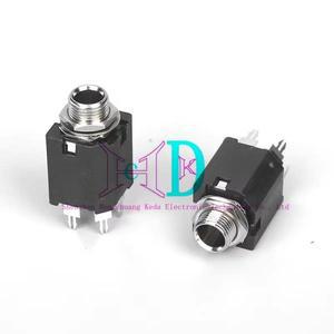 5PCS 스테레오 소켓 패널 마운트 잭 PJ-630 플러그 5핀 6.35MM 마이크용 호환 인라인 수직 호환 액세서리