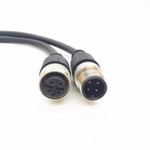 M12 커넥터 부레 측면 플러그 5m 케이블  4P 5P 8Pin PVC 라인 A  각도 직선