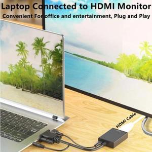 컴퓨터 노트북 TV 프로젝터 용 호환 3.5mm 오디오 비디오 케이블 VGA 입력 HDMI 출력이 VGA-HDMI 호환 변환