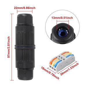 5Pcs 방수 케이블 커넥터 3 핀 와이어 웨이 인라인  인 전기 터미널