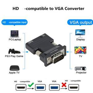 HDMI-마더보드 VGA 변환기 3.5 잭 오디오 케이블 어댑터 1080P FHD 비디오 출력 노트북 TV 모니터 프로젝터