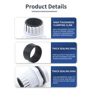 10개 나일론 케이블 커넥터 방수 IP68 글랜드 조인트 M12 M16 M18 M20 M22 M25 흰색 검정색 플라스틱 씰 클