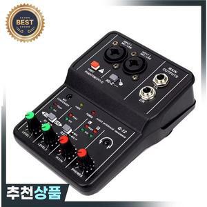 Q12 컴퓨터 녹음 용  전문 오디오 인터페이스 사운드 카드 일렉트릭 기타 스튜디오 노래 장비