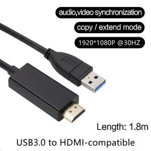 1.8M USB 3.0-HDMI 호환 케이블 3.0 HDMI-컨버터 1080P 프로젝터 비디오 모니터 케이블노트북 PC