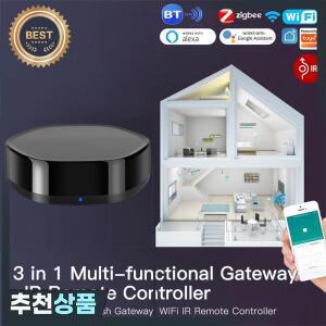 3in1 무선 게이트웨이 허브 투야 스마트 38K IR 리모컨 BLE 메시 ZigBee 적외선 컨트롤러  Alexa Google 라