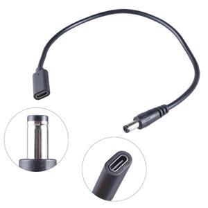 USB 타입C 암 소켓 헤드-DC5525 연장 케이블 라인 9V 12V 15V 20V 전압 출력 전원 코드 지원 3A