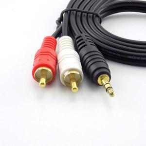3.5mm 플러그 잭 커넥터-2 RCA 남성 음악 스테레오 오디오 어댑터 케이블 AUX 라인 Mp3 핸드폰 TV 사운드