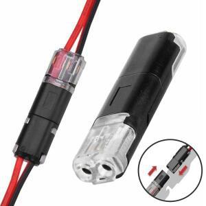 10pcs 2pin 플러그형 와이어 커넥터  스플 라이스 전기 케이블 배선 용 호환 압착 단자 22-20AWG LED 자동