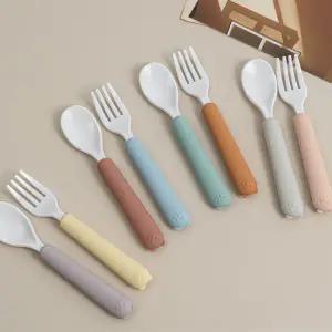 네오실리 국산 에코젠 곰돌이 스푼포크 이유식 숟가락 세트