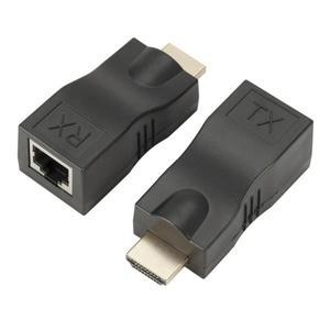 BGGQGG HDMI 호환 익스텐더 rj45 30M 익스텐더-RJ45 Over Cat 5e/6 네트워크 LAN 이더넷 어댑터 빅  HDMI-