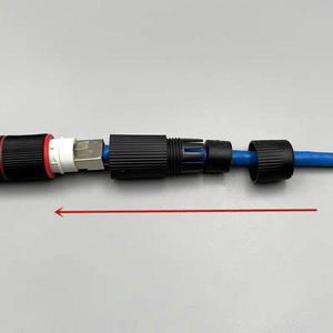 5Pcs RJ45 도킹 커넥터 이더넷 네트워크 직선형 방수 IP67 헤더 실외 광대역 케이블 익스텐더