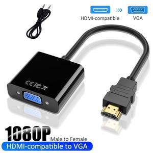1080P HDMI 어댑터 디스플레이 포트 to VGA 케이블  변환기 PC 컴퓨터 노트북 HDTV 모니터 프로젝터용
