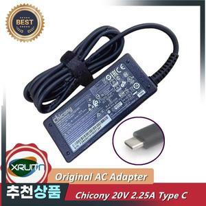 Chicony A16-045N1A AC 어댑터 충전기 20V 2.25A 45W 유형 C USB-C 노트북 전원 공급 장치 W20-045N1B W20