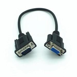VGA 숏 케이블 HD 풀 15핀 수-암 수 RGB 코드 와이어 라인 구리 코어 PC 컴퓨터 모니터 프로젝터용 30cm