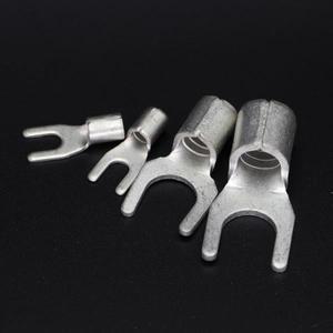 SNB SNB1.25-3.2/3.7/4/5/6 구리 U Y 포크 Furcate 와이어 케이블 전기 커넥터 러그 스페이드 비절연 압착