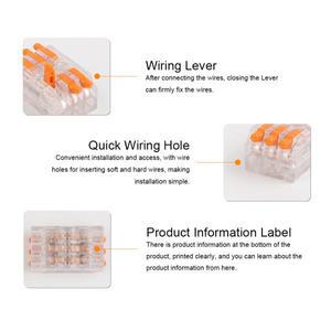10PCS   인 와이어 커넥터 2/3 핀 투명 전기 터미널 블록 스플 라이스 도체 분배기 Led 라이트 AWG28-12