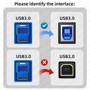 AIXXCO USB 프린터 케이블 캐논 호환 엡손 호환 ZJiang 라벨 3.0 2.0 스캐너 코드 A 타입 수-B 수